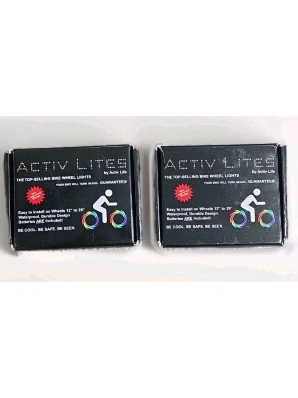 New Activ Life 2-Tire Pack LED Bike Wheel Lights with Batteries Included!